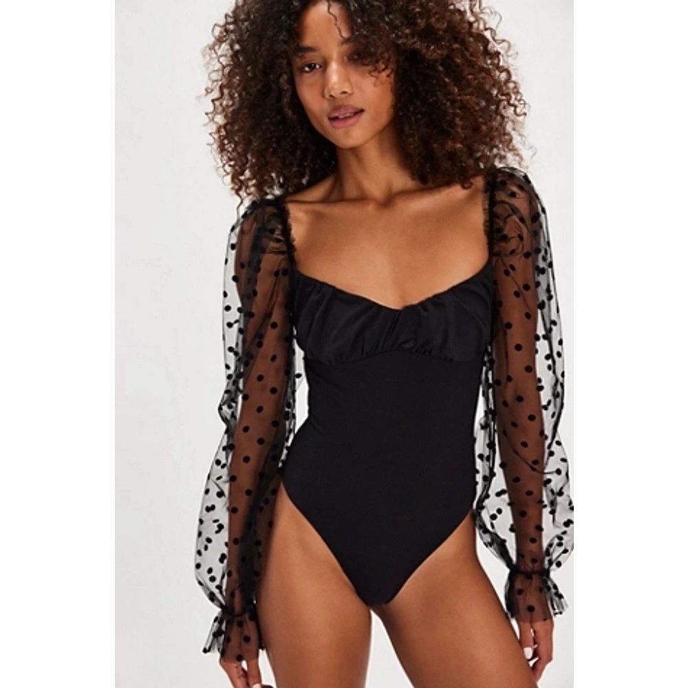 New FREE PEOPLE Molly At Midnight Bodysuit Sz Medium